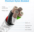 etguuds White USB C Cable 2ft Fast Charging, 2-Pack Type C Cable Braided USB A to USB C Cable for Samsung Galaxy S23 S22 S21 S20 S10 S10E S9 A10e ...