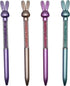 Maydahui 24PCS Retractable Rabbit Ballpoint Pen Colorful Crystal Quicksand Pen Cute Animal Gem Pen Black Ink for Girls School Party...