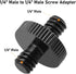 1/4" Male to 1/4" Male Threaded Tripod Screw Adapter Double Head Stud Standard Mounting Thread Converter for Camera Cage Mount Light Stand Monopo ...