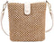 Women Small Faux Straw Bag Mini Woven Bucket Bag Summer Beach Bag Fashion Crossbody Bag Shoulder Bag Handbag...