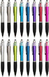 Stylus Pens for Touch Screens, Medium Point Pens with Crystals for Women and Kids Black Ink Pen with Stylus Ballpoint Pens with Comfort Grip for T...
