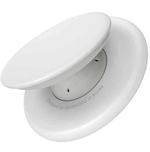 Sinjimoru for MagSafe Phone Grip, Soft Silicone Magnetic Finger Grip for iPhone 15/14/13/12, Comfortable One-Touch Holding, M-Tap Tok White...