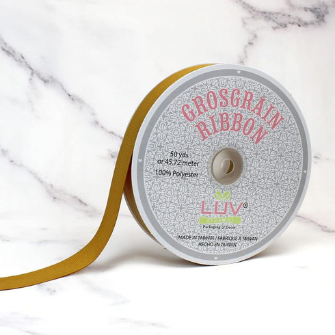 Creative Ideas 7/8-Inch Solid Grosgrain Ribbon, 50-Yard, Antique Gold...