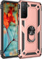 Military Grade Drop Impact for Samsung Galaxy S21 Plus Case 5G Metal Rotating Ring Kickstand Holder Armor Heavy Duty Shockproof Case Galaxy S21 Pl...