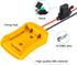 Power Wheel Adapter for Dewalt 20V Battery with Fuse & Wire terminals?Work with for Dewalt DCB205 DCB206 DCB200 Lithium Battery?Power Wheel Batter...