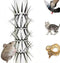 Animal Repeller Defender, Stainless Steel Sharp Blade Spikes Scarer Device,Deterrent Strips Fence for Pipes Acces Silvery...