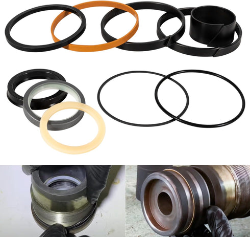 1543273C1/G109423 Hydraulic Cylinders Seal Kit Fits for Case Backhoe Loader Cylinder Universal Repair Packings (Rod 2” & Bore 4”) 10 PCS/Kit...