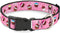 Buckle-Down Plastic Clip Collar - Cupcake Swirls Pink/Multi Color - 1" Wide - Fits 9-15" Neck - Small...