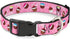 Buckle-Down Plastic Clip Collar - Cupcake Swirls Pink/Multi Color - 1" Wide - Fits 9-15" Neck - Small...