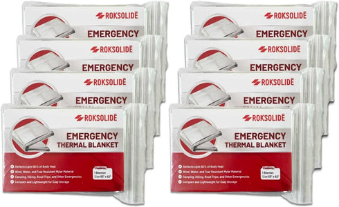 Emergency Blankets | Mylar Thermal Blanket, Essential Survival Gear for Emergency Kits. Ultralight Reflective Foil Blanket for Camping or Cold Wea...