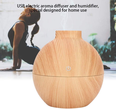 Mini Humidifiers, 130ml USB LED Aroma Essential Oil Diffuser Dry Burning Resistant Desktop Humidifier Aromatherapy Fragrant Oil Humidifier Vaporiz...