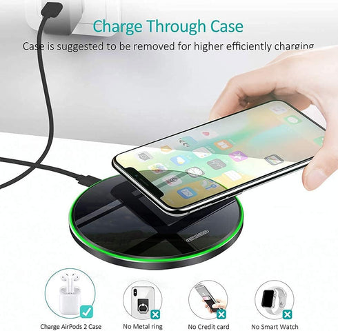 Wireless Charger • 30W Max Wireless Charging Pad • Compatible with Samsung Galaxy S23/S22/S21/S21 Ultra/S21+/S20 fe/S20/Note 20/10,Google Pixel,LG...