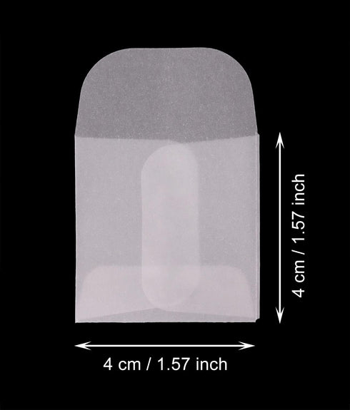60pcs White Translucent Paper Envelope Bag Mini Butter Paper Pouches Clear Glassine Gift Small Bag for Jewelry Ring Tag Photo Necklace Stud Earrin...