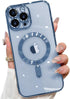 Magnetic Case for iPhone 15 Pro Max Case Clear Compatible with MagSafe Built-in Camera Lens Protector Soft Slim Shockproof Phone Case Cover for iP...