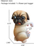 Funny Hanging Resin Dog Flower Pot Hugger Planter Edge Decor Flower Pot Figurine Planter Pot Hanger Decoration for Garden Yard Balcony Starling...