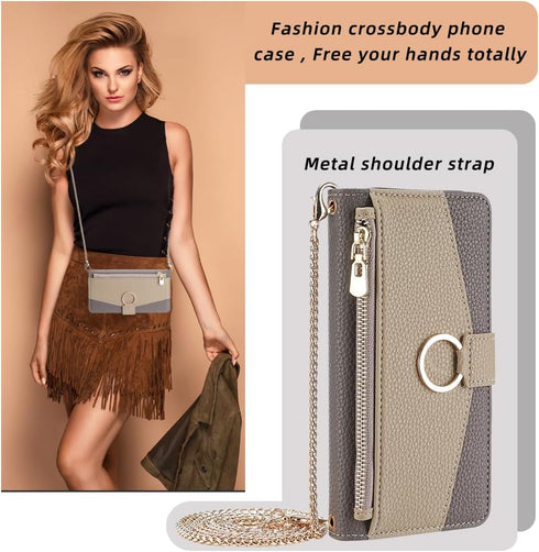 Asuwish Phone Case for iPhone 14 Pro Max 6.7 inch Wallet Cover and Mirror Flip Cover Ring Card Holder Crossbody Strap Stand Cell iPhone14promax 5G...