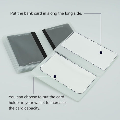 SET OF 2 Wallet Inserts Replacement 6 Page Card Holder for Bifold or Trifolds Wallet...