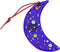 Glass Of Venice Murano Glass Moon Christmas Ornament - Blue...