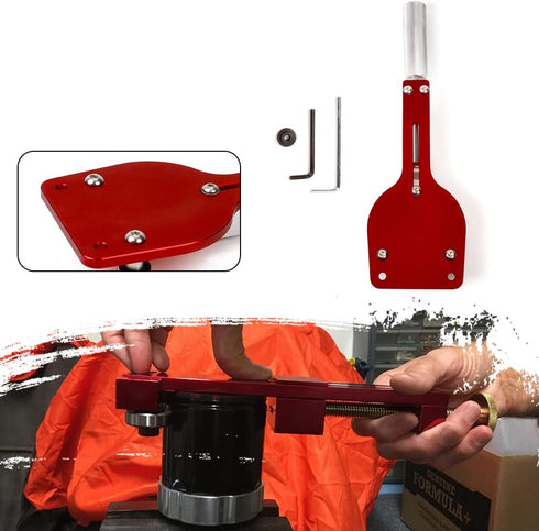 77750 Oil Filter Cutter,Aluminum Alloy Oil Filter Cutter Inspection Tool,for Filter Cutting Range 2-3/8"- 4-3/4"(Alloy Aluminum Red)...