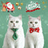 Pet Christmas Bow Tie Necktie, 2pcs Xmas Scarf Collar Bow Tie for Cats and Dogs, Adjustable Pet Towel Bibs, Cat Bow Ties for Dressing Christmas Pa...