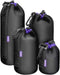 Cwatcun 4 Pack Lens Pouch Set, Camera Lens Case Bag with Thick Protective Neoprene, for Canon Nikon Sony Pentax Olympus Panasonic Fuji Sigma DSLR ...