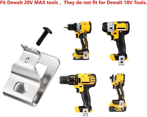 N268241 N086039 Belt Clips Dewalt 304 Stainless Steel Drill Clips Tool Hooks for Dewalt 20V Power Tools, Compatible with DCD980, DCD985, DCD980L2,...