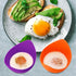 Poached Egg Cooker, Egg Poachers Silicone Egg Poacher Cups with Ring Standers, Non Stick Egg Poaching Cup for Microwave Stovetop Air Fryer Egg Coo...