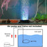 LED Aquarium Air Stones Fish Tank Bubbler Light Air Stone Diffuser Decor Lamp with Sucker Colorful Backgound Lighting (2.2inch Light Disk(No Remot...