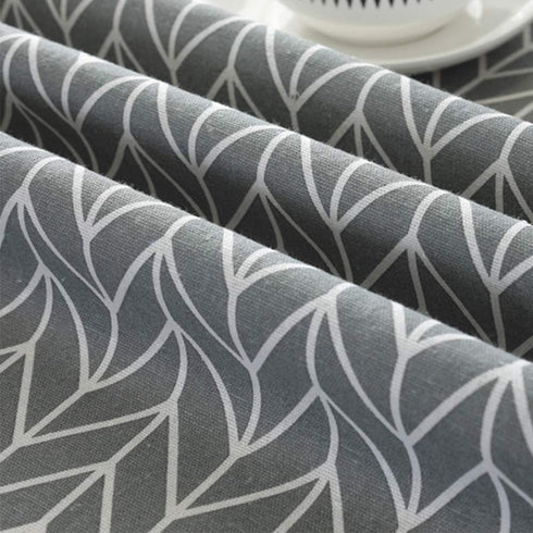Table Cloth, Round Stripe Table Cover Nordic Twill Floral Tablecloth Washable Dining Decorative for Holiday Home Christmas Party Picnic (Gray)...