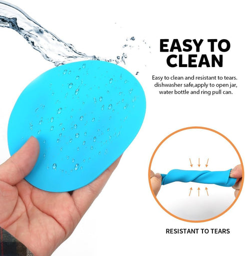 Teenitor 10PCS Rubber Jar Gripper Pads Multi-purpose Gar Opener Gripper Pad Bottle Gripper Opener for Seniors Kids Women Kitchen Coasters Round, 4...