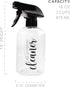 Cornucopia Plastic Cleaning Spray Bottles with Labels (Set of 4); 16oz Refillable Trigger Sprayers w/ 3 Settings and Farmhouse Script Labels...
