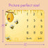 Baby Age Milestone Blanket, Bee Honeycomb Blanket for Nursery, Baby 1-12 Months Growth Chart, includes 4 Frame and 1 Headband 47"x40" BTQQPH33...