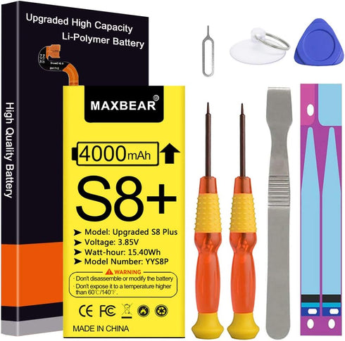 MAXBEAR Galaxy S8 Plus Battery, (Upgraded) 4000mAh 3.85V Li-Polymer Replacement Battery EB-BG955ABE for Samsung Galaxy S8 Plus SM-G955 G955V G955A...