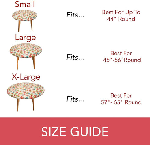 Covers For The Home Deluxe Elastic Edged Flannel Backed Vinyl Fitted Table Cover - Garden to Table Pattern - Large Round Oblong Oval - Fits Tables...