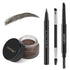 LAVONE Eyebrow Stamp Pencil Kit for Eyebrows, Makeup Brow Stamp Trio Kit with Waterproof Eyebrow Pencil, Eyeliner, Eyebrow Pomade, and Dual-ended ...