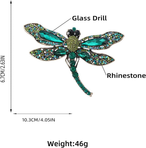 Cute Dragonfly Lapel Brooch Pin for Women Girls Cubic Zirconia Australia Rhinestone Pins Clip Sweater Scarves Jackets Dress Badge Backpacks Brooch...