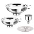 Canning Funnel with Strainer, Food Grade Funnel for Kitchen Use, Metal Large & Small Wide Mouth Funnels for Mason Jars, Stainless Steel & Dishwash...