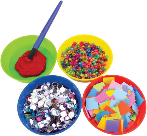 Hygloss Products 10 Plastic paint bowls, Assorted Colors...