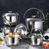 Zerodeko Stainless Steel Stock Pot With Lid Stew Cooking Pot Soup Pot Stew Simmering Pot Stockpot Pasta Pot Cookware For Home Kitchen Restaurant 1...