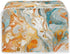 2 Slice Toaster Cover Gold Cyan Marble Appliance Toaster Cover Abstract Art Fluid Painting Universal Fit Wide Slot Bread Maker Protective Cover (1...