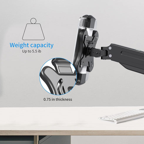 Pholiten Universal VESA Mount Adapter for Tablets, 2-in-1 Laptops, & 15.6 inch Portable Monitors, VESA 100x100, Adjustable Laptop Holder, Extend t...