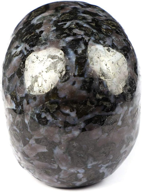 Skullis 2.0" Gabbro Crystal Skull, Hand Carved Gemstone Fine Art Sculpture, Reiki Healing Stone Statue....