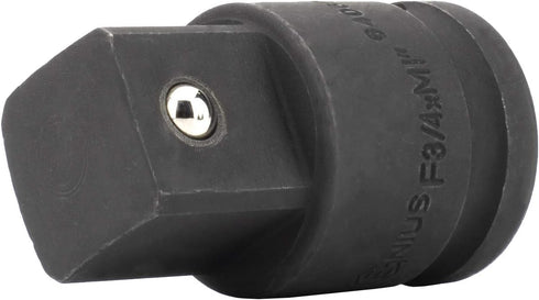 Genius Tools 3/4" Drive Impact Adapter with Steel Ball, 3/4"F × 1"M, Cr-Mo Steel - 640608B...