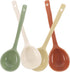 4pcs Ceramic Soup Spoons Japanese Ramen Soup Spoons Ceramic Asian Dinner Spoons Retro Korean Style Tablespoon Rice Noodles Serving Spoon Ladle for...