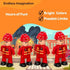FUNERICA Toy Fireman Action Figures for Kids - Firefighter Figurines Community Helpers Toys - Little People Figures for Firefighter Toys, Fire Tru...