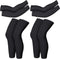 Geyoga 2 Pairs Compression Full Length Leg Sleeve Arm Sleeve for Men Women, Football (Black, Large)...