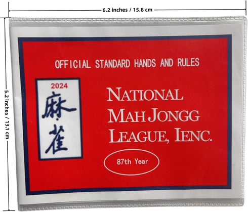 Mahjong Card Sleeve 1 piece for National Mah Jongg League Scorecard - Large Cover (Fits 6.12 x 4.8 inch Mahjong Score Card) PVC Durable, Card Hold...