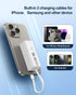 Mini Portable Charger Small Power Bank 5000mAh Battery Pack with Built-in USB C and LT Cables Ultra Compact Portable Charger for iPhone 15 14 13 1...