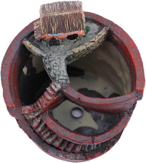 Mini Succulent Pot, Creative Resin Plants Pot,Tiny Creative Flower Pot,Fairy Garden Pot with House,Mini Garden Decoration Bonsai Decor...