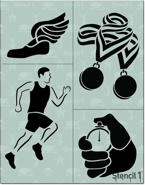 Stencil1 Track 4-Pack Stencil Set - Attractive & Durable Quality Reusable Stencils for Painting - Create Stencil Crafts and Decor - Decor on Walls...